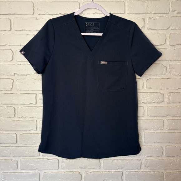 Figs Catarina Scrub Top Dark Harbor Gray Women's Size Small PO 1738 - Picture 1 of 5
